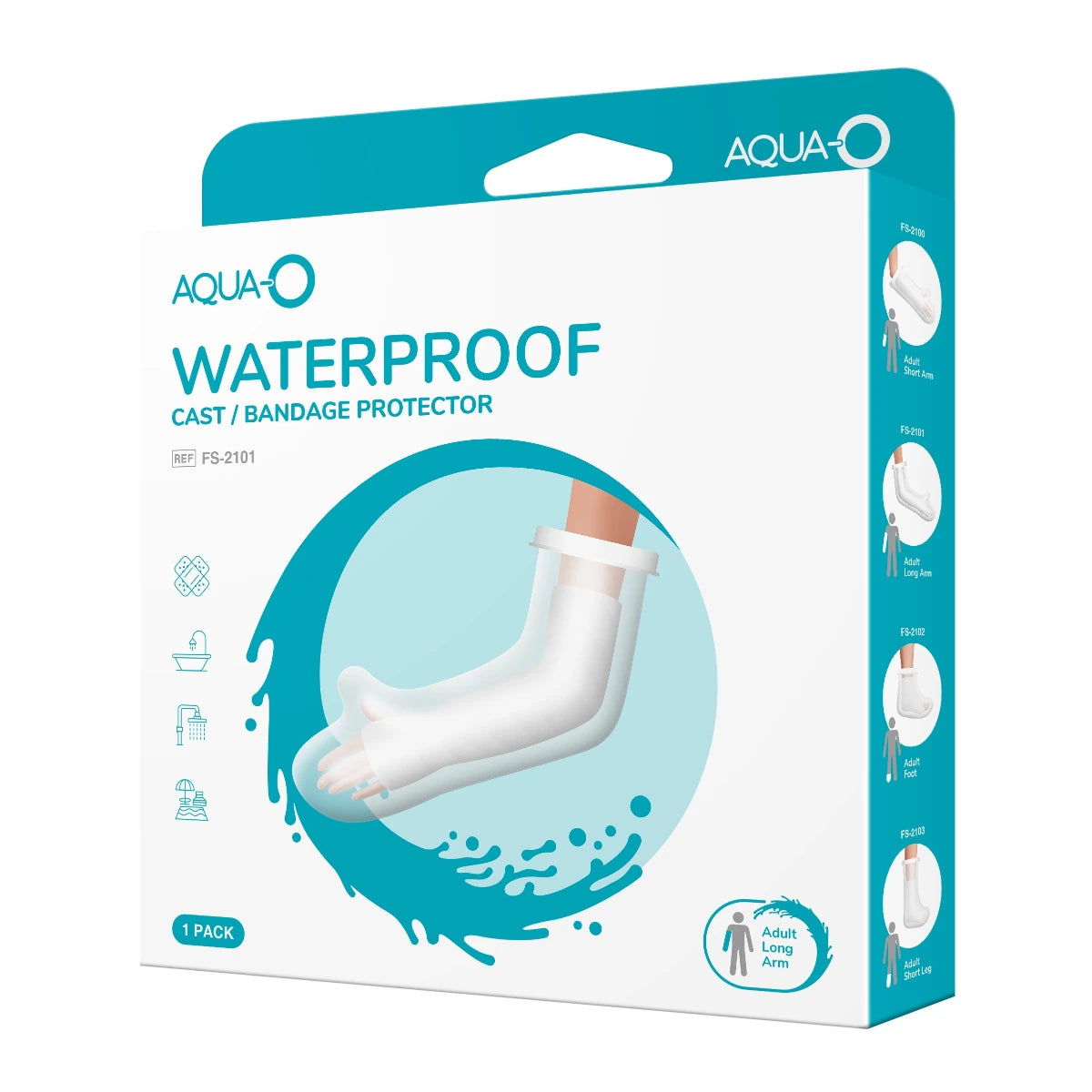 1AID Kipsisuoja koko käsivarsi Aqua0 1 kpl