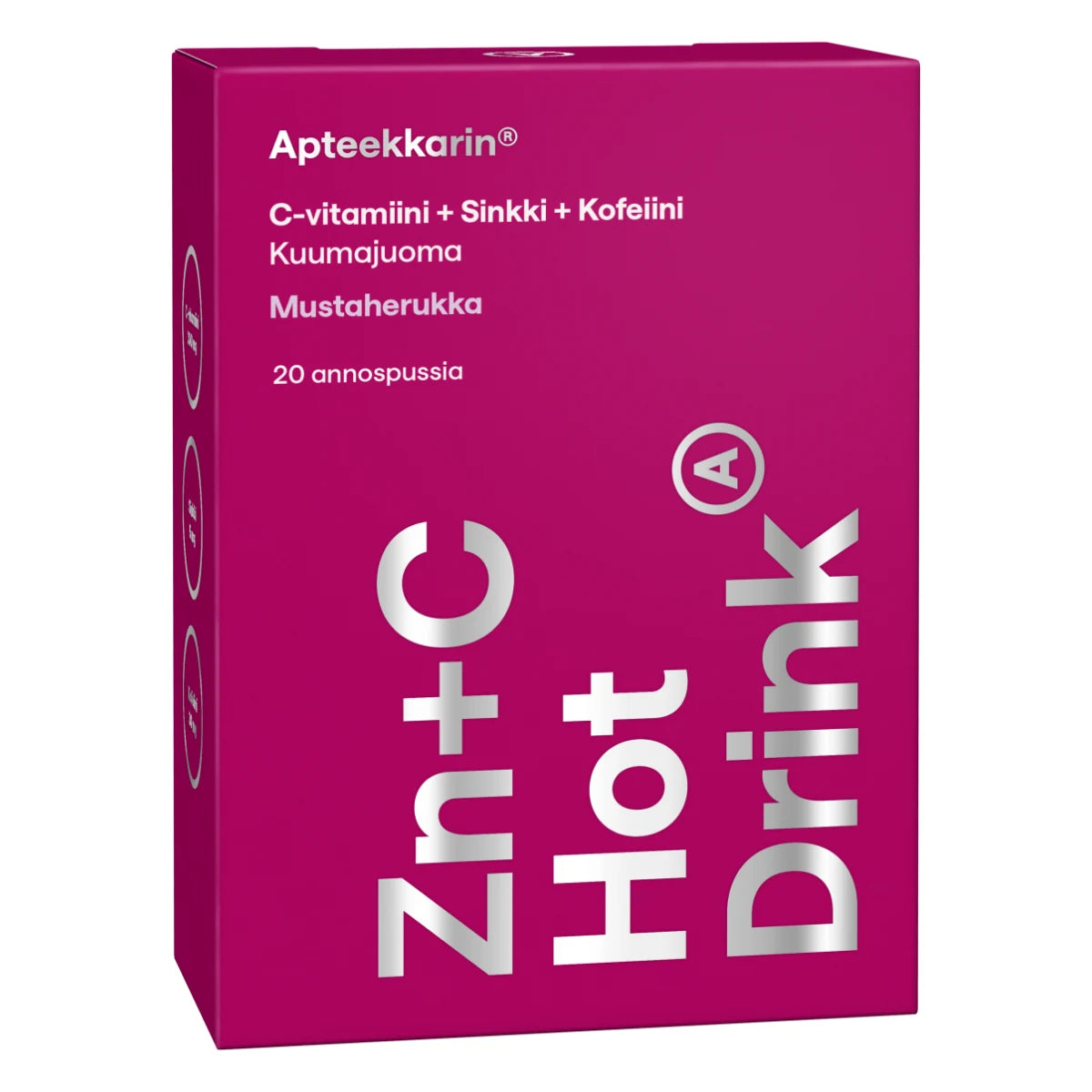 APTEEKKARIN C + Sinkki mustaherukka kuumajuomajauhe 20 kpl