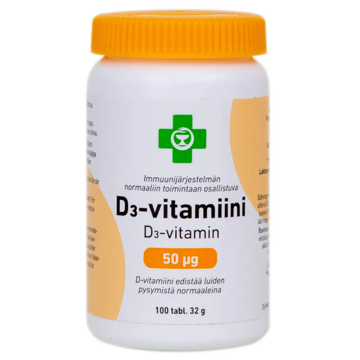 APTEEKKI D3-vitamiini 50 mikrog imeskelytabletti 100 kpl
