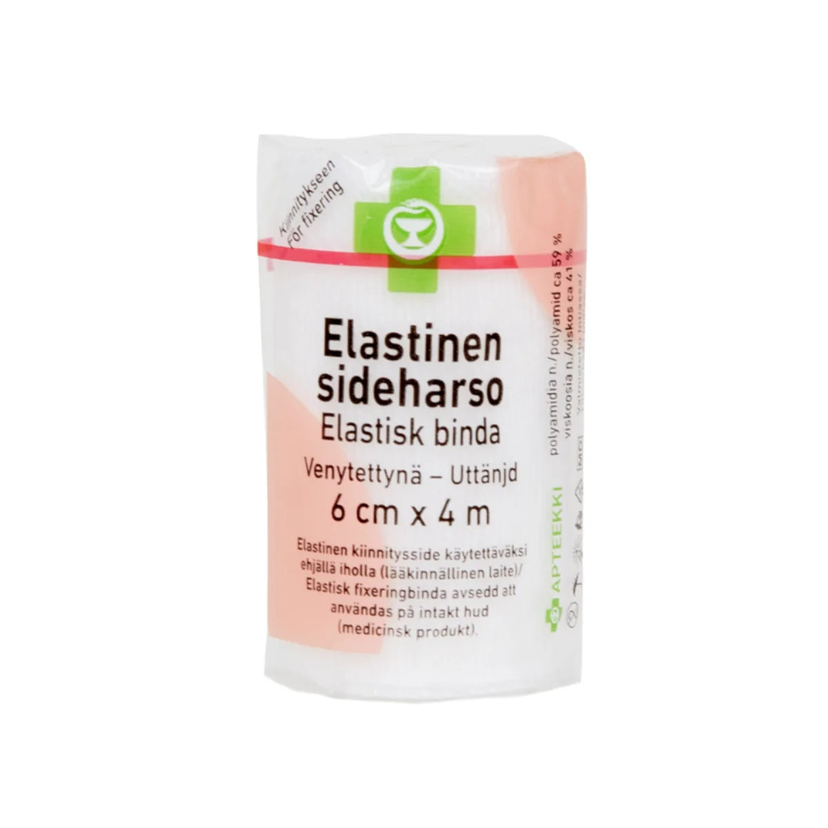 APTEEKKI Sideharso elastinen 6 cm x 4 m