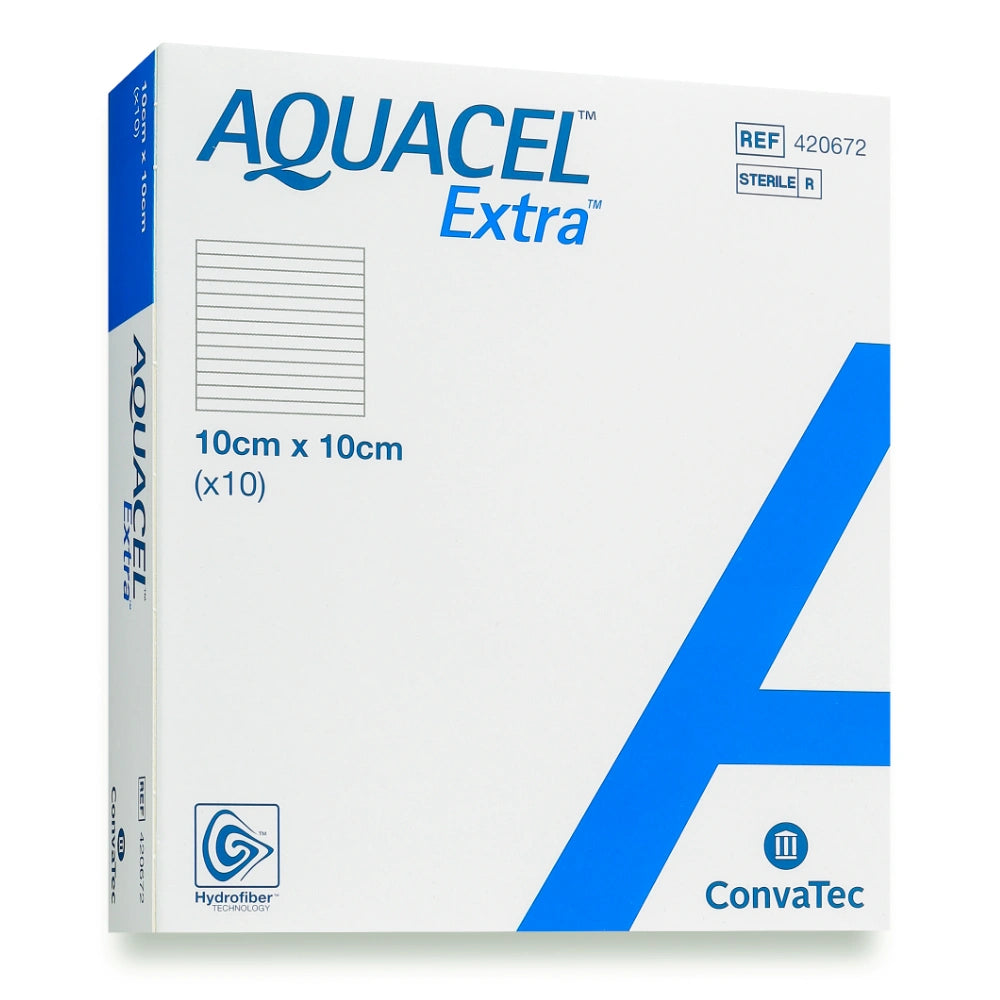 AQUACEL Extra 10 cm x 10 cm geeliytyvä haavasidos 10 kpl