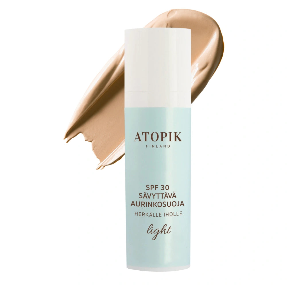 ATOPIK SPF30 Light sävyttävä aurinkosuoja 30 ml tasoittaa ihon sävyä