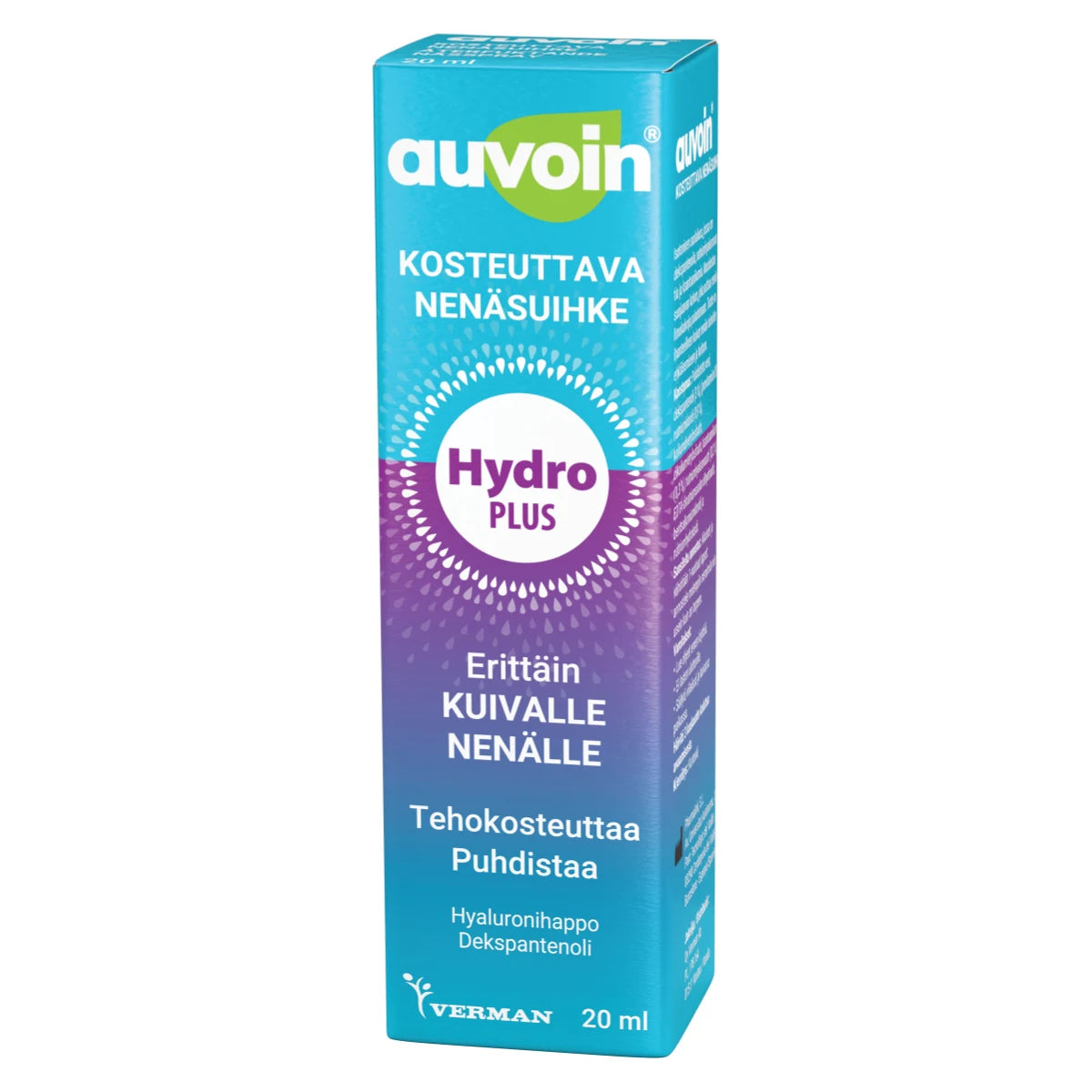 Auvoin Hydro Plus kosteuttava nenäsuihke 20 ml kuiville nenän limakalvoille