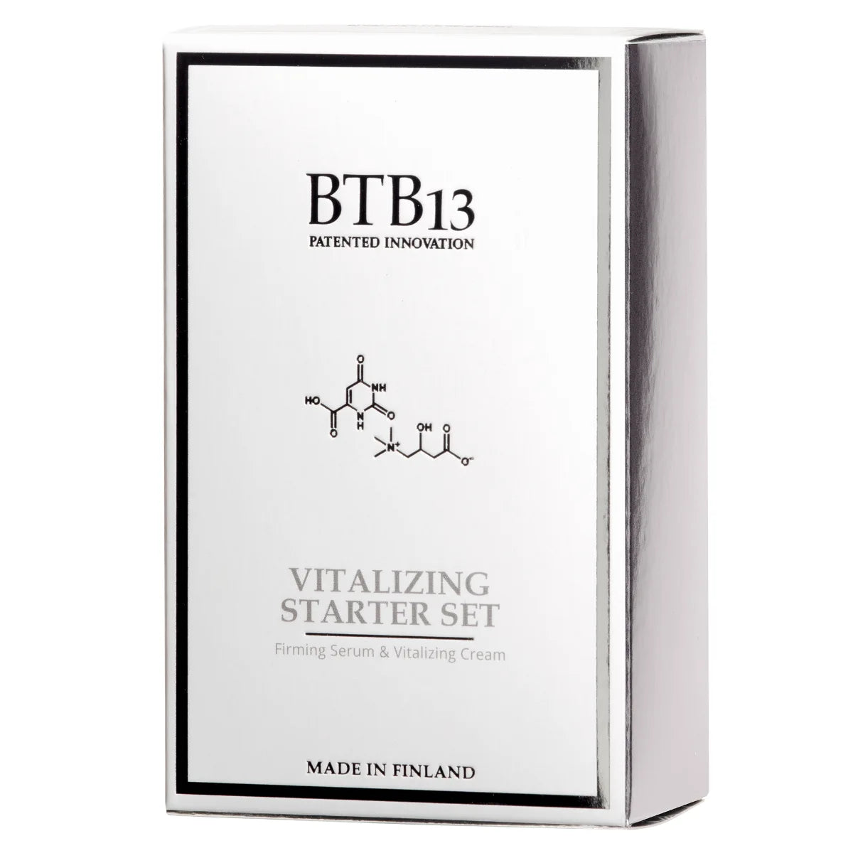 BTB13 Pro-Age Vitalizing Starter Set 15 ml + 30 ml lahjapakkaus, joka sisältää ihoa heleyttävän seerumin ja antioksidanttisen kasvovoiteen