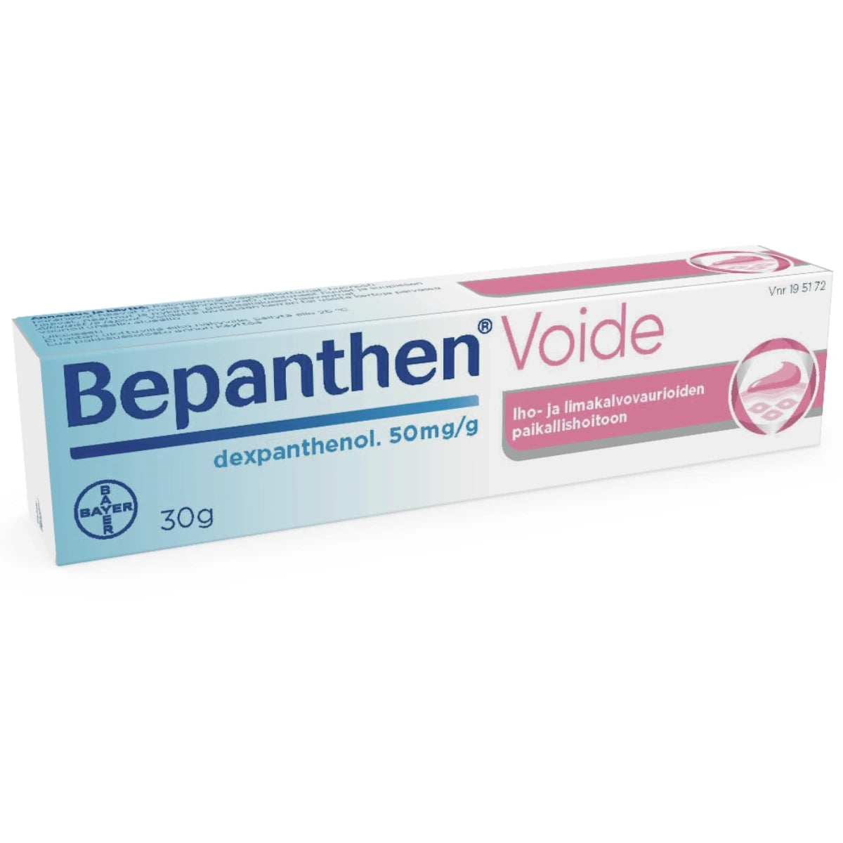 BEPANTHEN 50 mg/g voide 30 g iho- ja limakalvovaurioiden paikallishoitoon