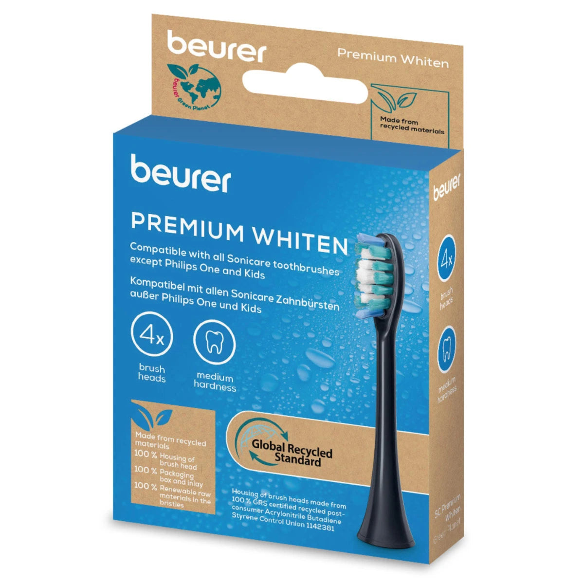 Beurer SC Premium White vaihtoharjoja sonic-sähköhammasharjaan 4 kpl