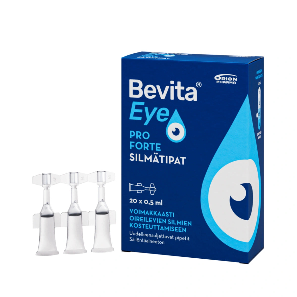 BEVITA Eye Pro Forte silmätippa pipetti voimakkaasti oireilevien silmien kostettuamiseen