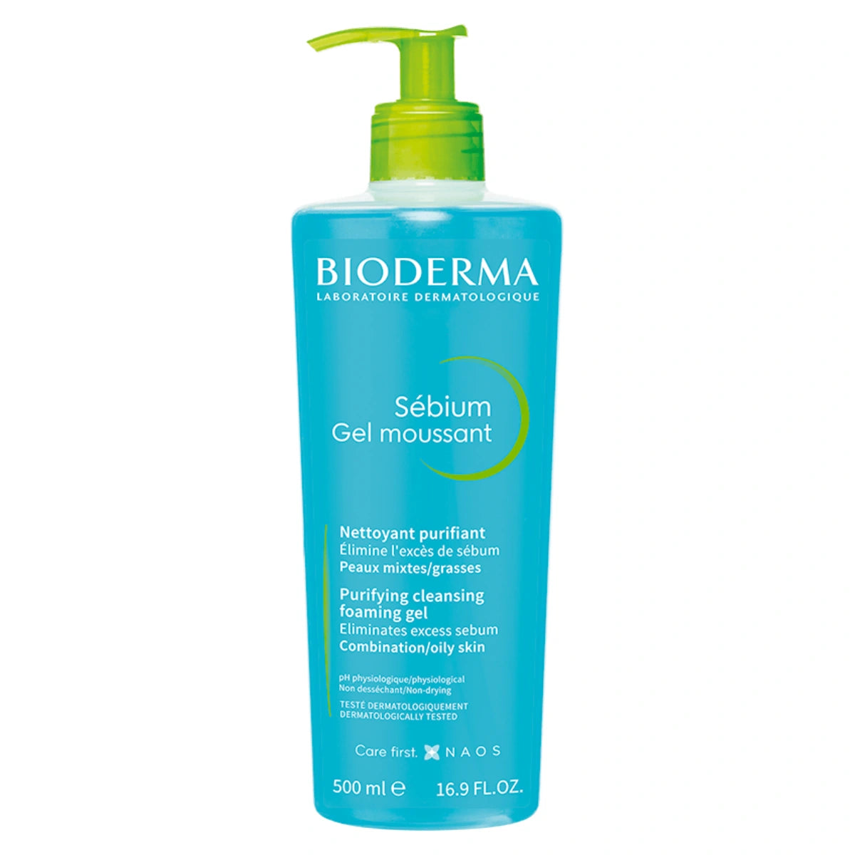 Bioderma Sébium Gel Moussant Cleansing Foaming Gel 500 ml – puhdistusgeeli rasvoittuvalle iholle