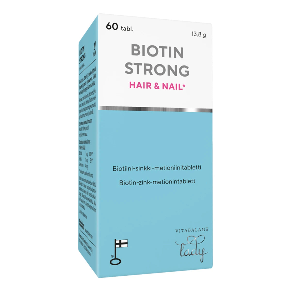 BIOTIN Strong Hair & Nail tabletti 60 kpl tukemaan hiusten ja kynsien hyvinvointia