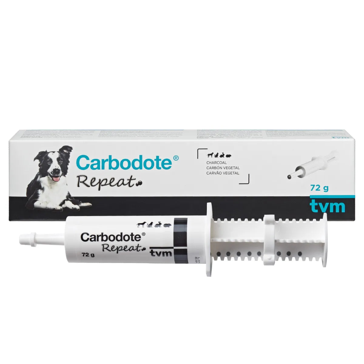 Carbodote Repeat oraaligeeli 72 g – aktiivihiiligeeli eläimille 