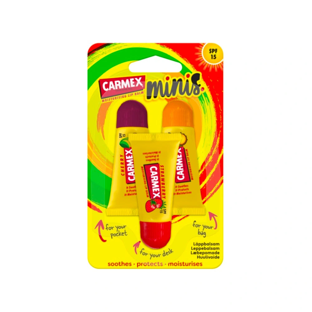CARMEX Lip Balm Minis huulivoidelajitelma 3 kpl