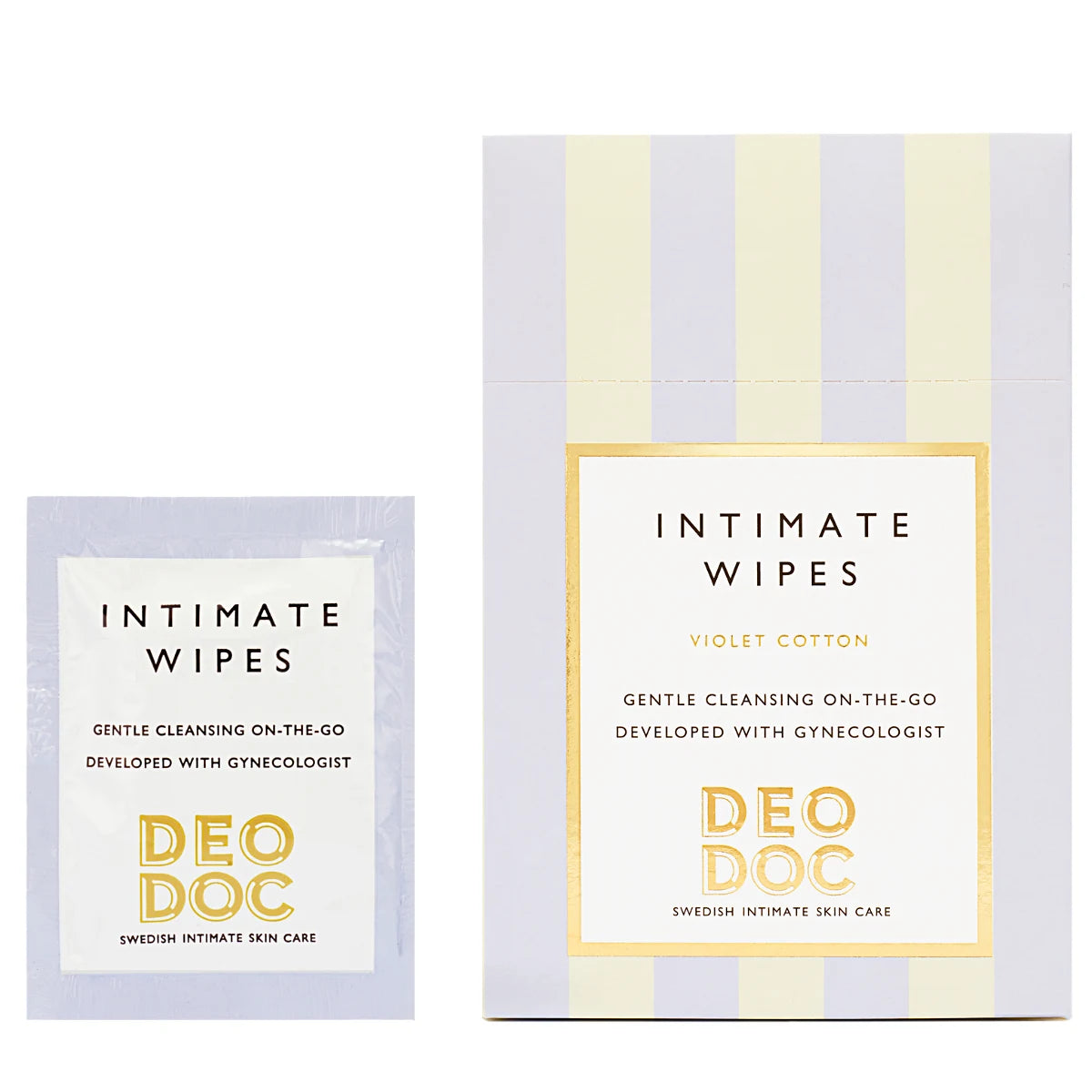 DeoDoc Intimate Wipes Violet Cotton 10 kpl