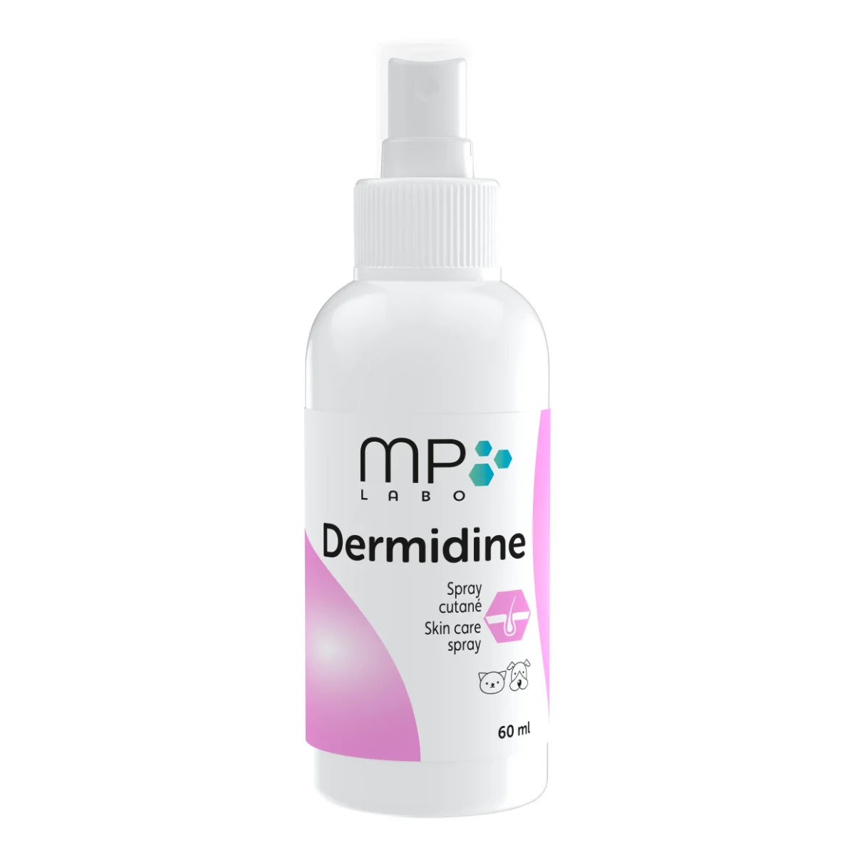 Dermidine Spray 60 ml – Hellävarainen ihon puhdistussuihke lemmikeille