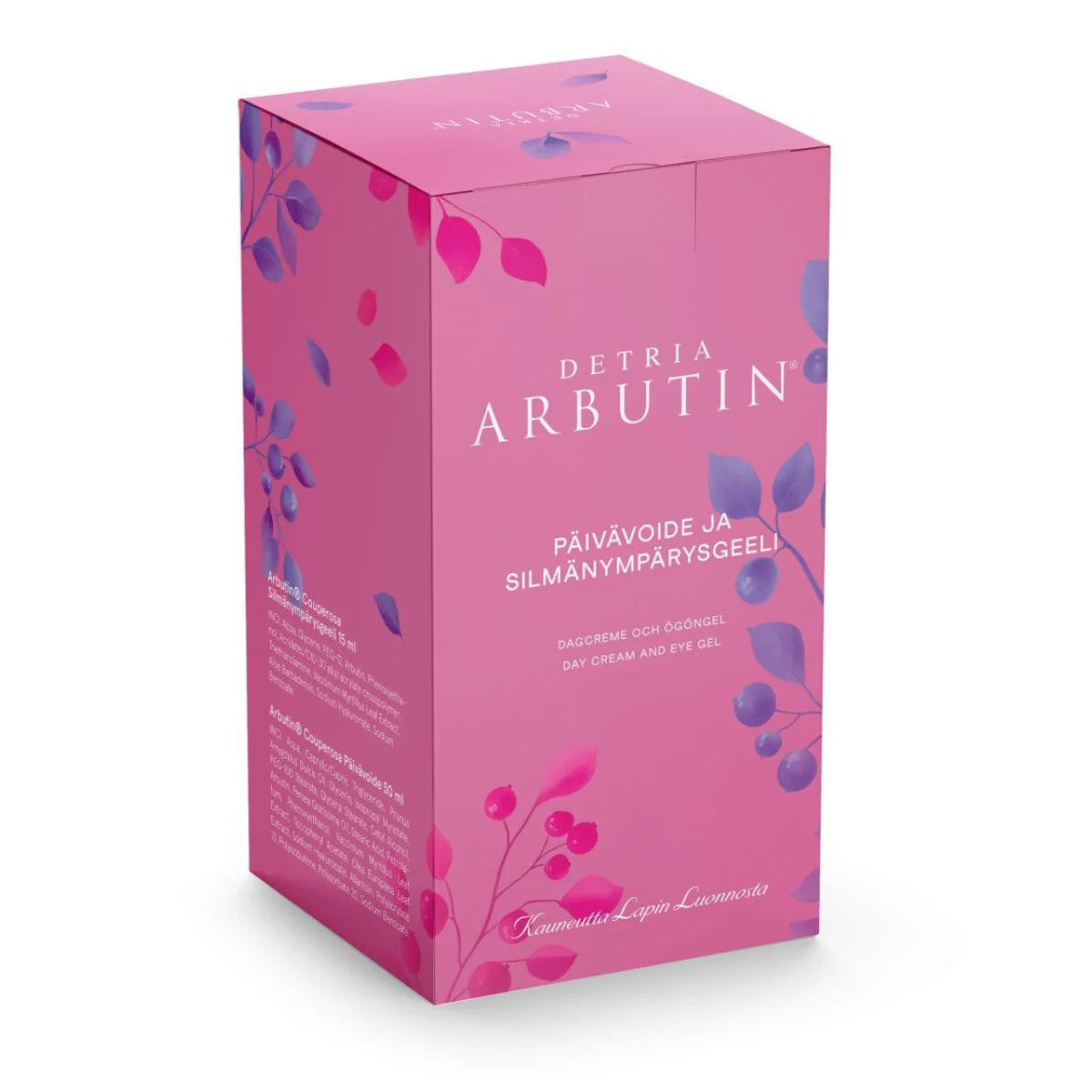 Detria Arbutin lahjapakkaus päivävoide 50 ml + silmänympärysgeeli 14 ml