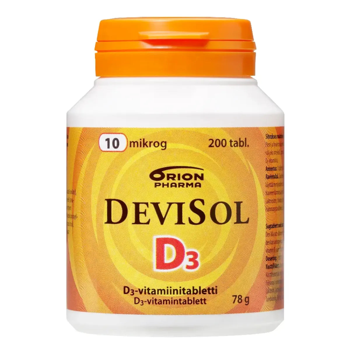 DEVISOL 10 mikrog imeskelytabletti 200 kpl raikkaan sitruksen makuinen D3-vitamiinivalmiste