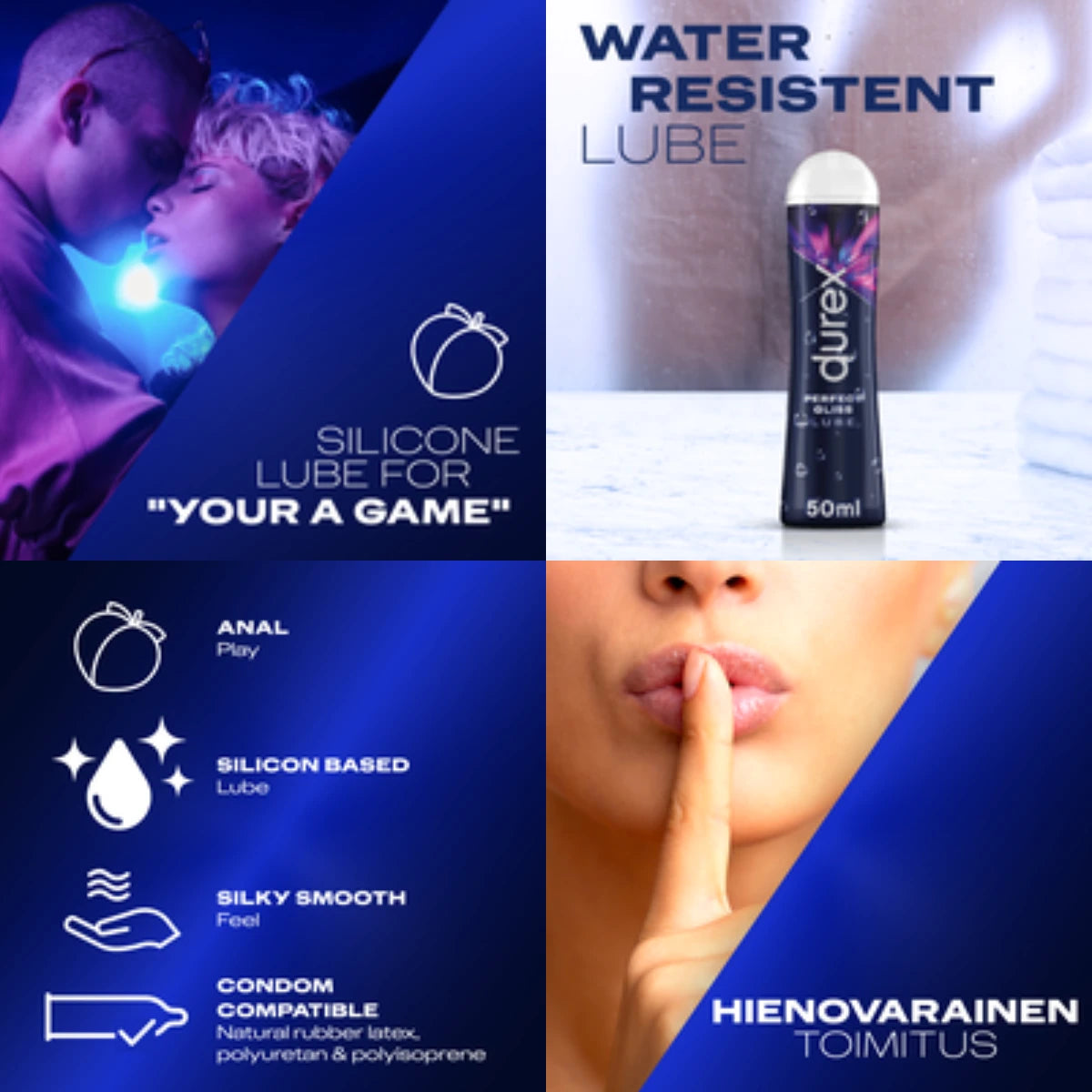 Durex Perfect Gliss Silikoni Liukastingeeli pitkäkestoisella liukastevaikutuksella