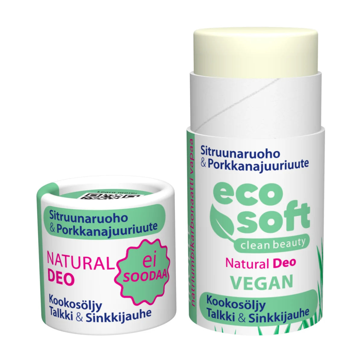 ECO Soft Natural Deo Sitruunaruoho & Porkkanajuuriuute 40 g – vegaaninen alumiiniton deodorantti