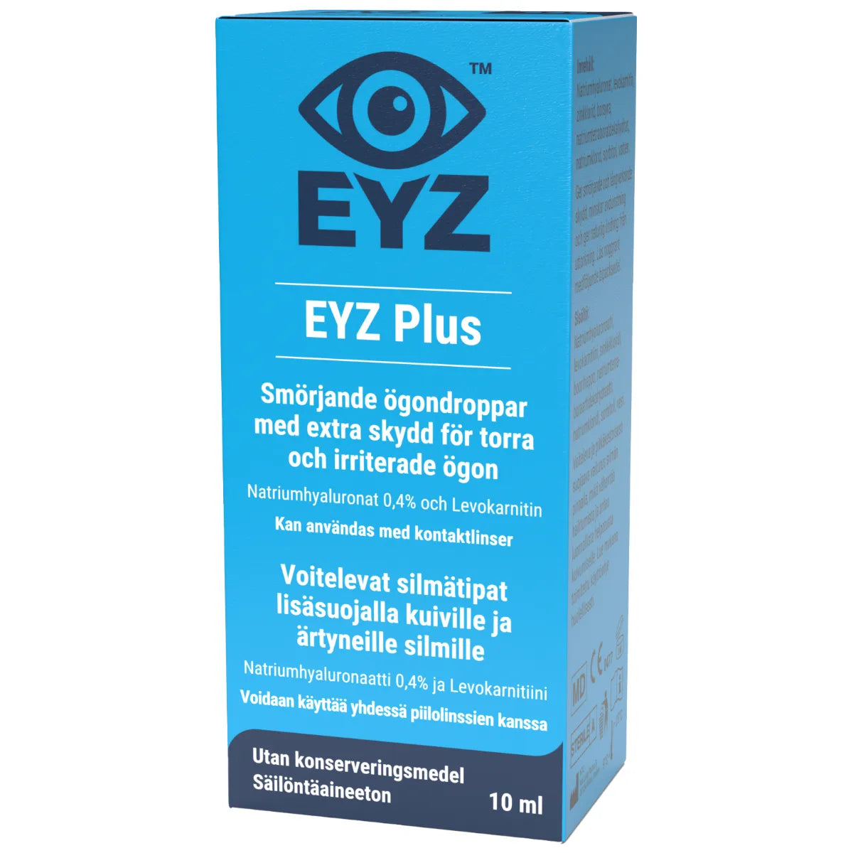 EYZ Plus geelitippa voitelee ja suojaa kuivia ja ärtyneitä silmiä