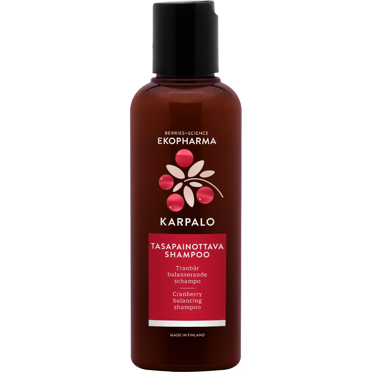 EKOPHARMA Karpalo Tasapainottava Shampoo kutisevalle ja hilseilevälle hiuspohjalle