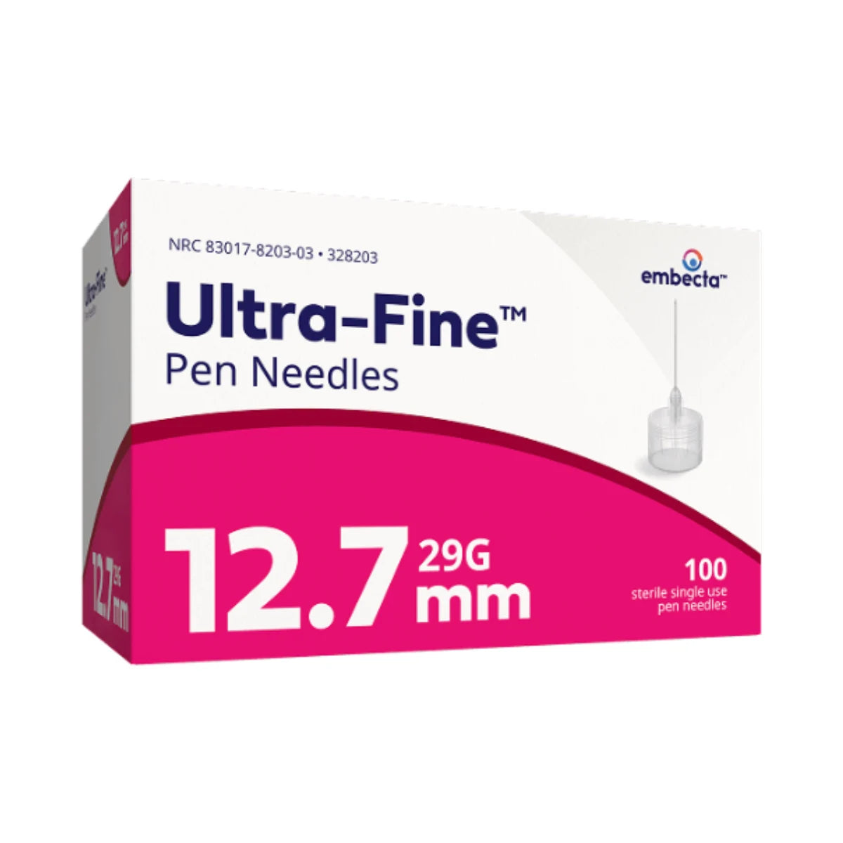 Embecta™ Ultra-Fine™ kynäneula – 12,7 mm (29G)