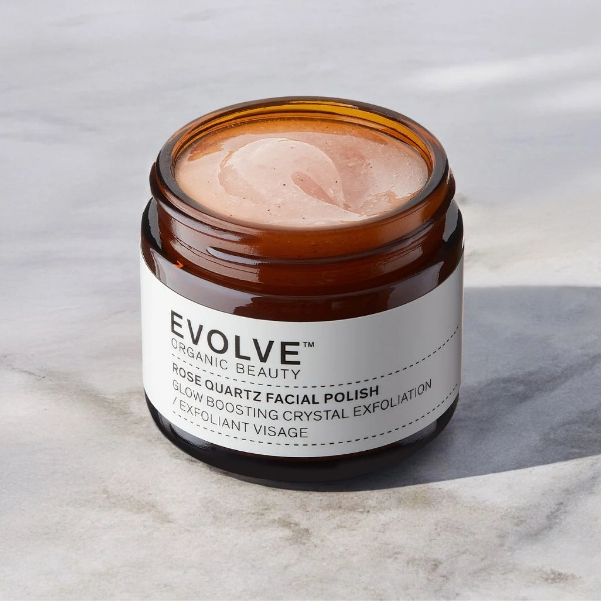 Evolve Organic Beauty Rose Quartz Facial Polish – auttaa poistamaan kuollutta ihosolukkoa