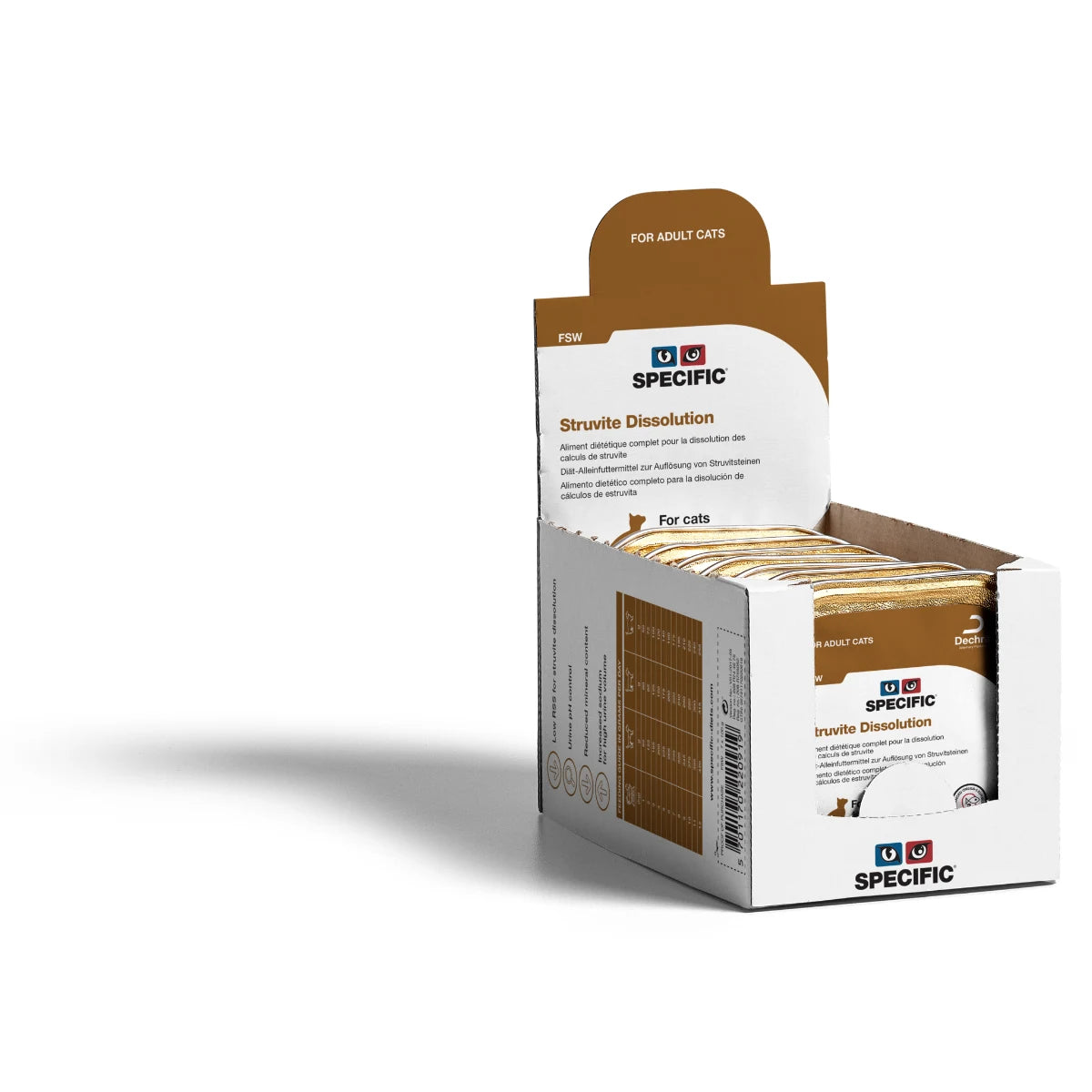 FSW Struvite Dissolution 7 x 100 g – Märkäruoka kissoille struviittikivien liuottamiseen