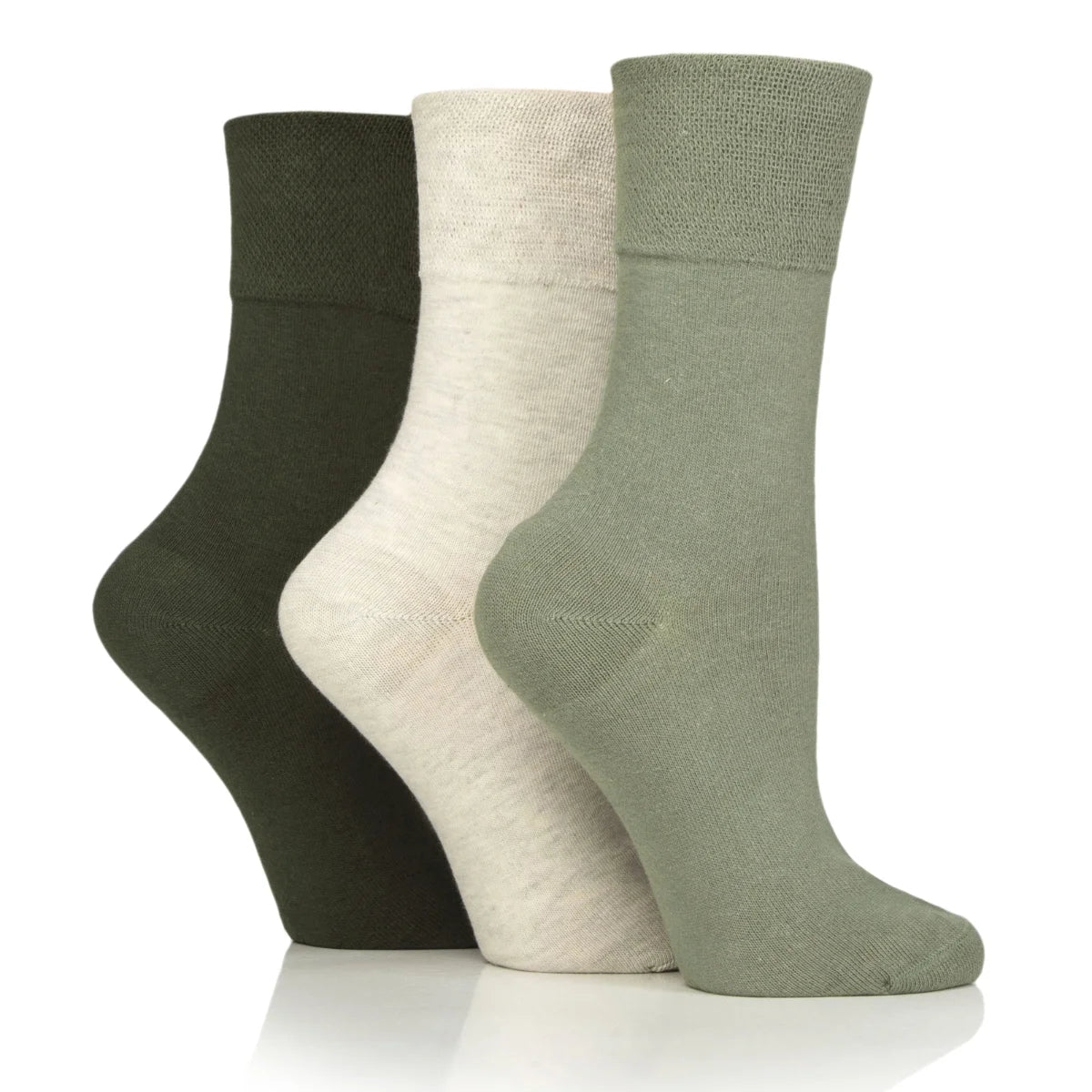 IOMI Footnurse Diabetessukka 37-42 Murretut värit 3 paria kiristämätön