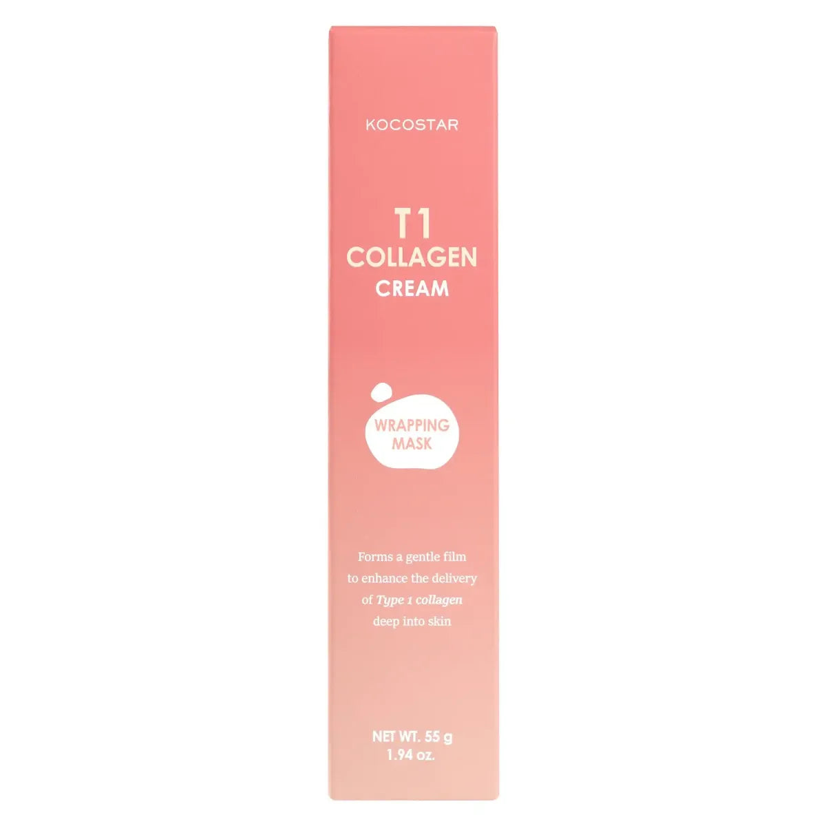 KOCOSTAR T1 Collagen Wrapping Cream Mask 55 g kollageenikasvonaamio