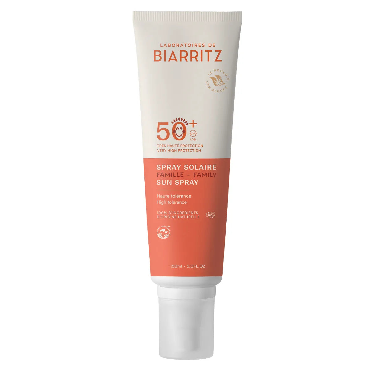 Laboratoires de Biarritz Sun Spray SPF50+ – hajusteeton, 100% fysikaalinen aurinkosuojasuihke