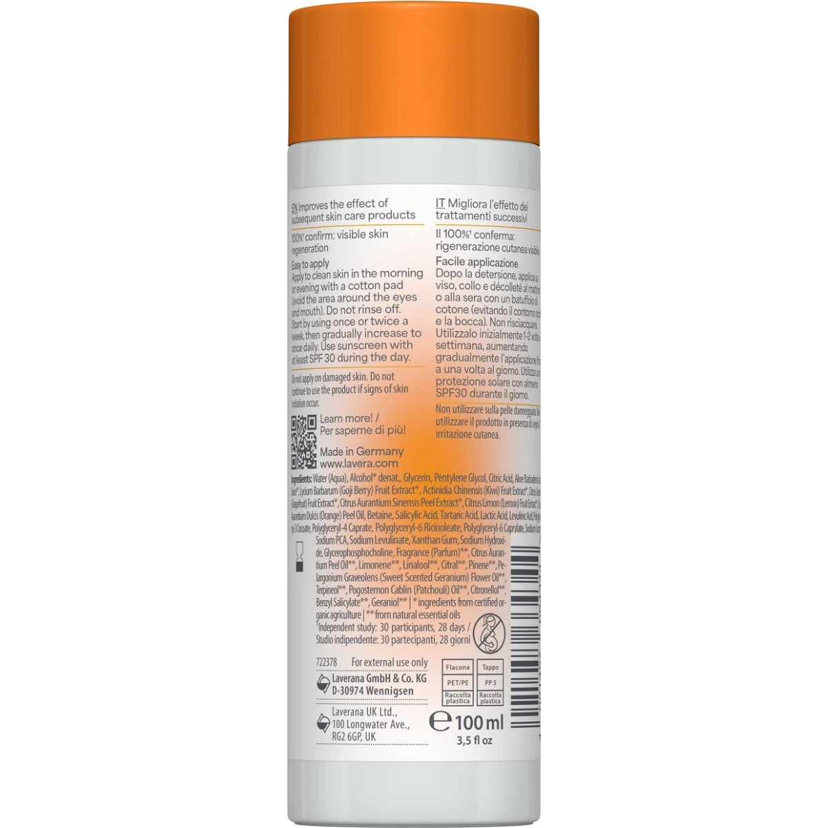 Lavera Glow By Nature Liquid Luminizer Refiner 100 ml heleyttävä kuorintaneste