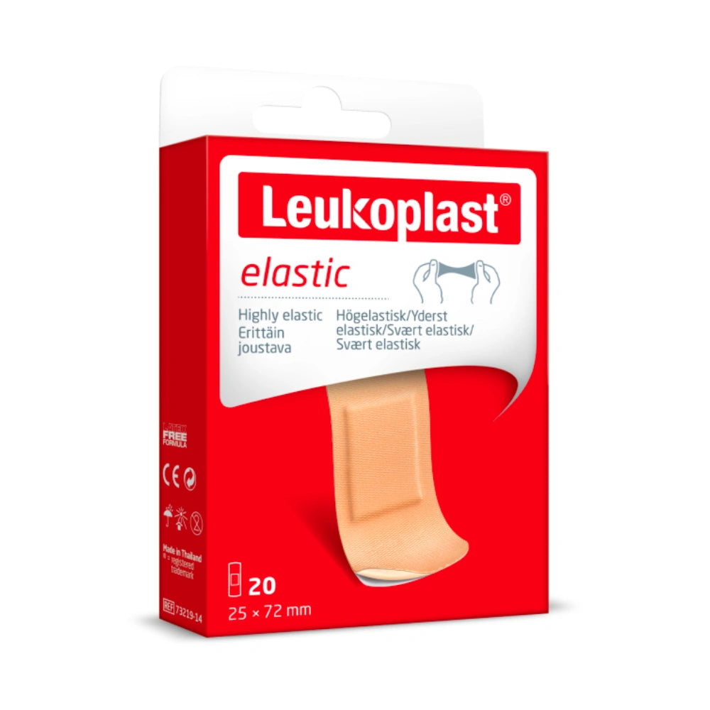 LEUKOPLAST Elastic laastari 20 kpl joustava kangaspintainen ja hengittävä laastari