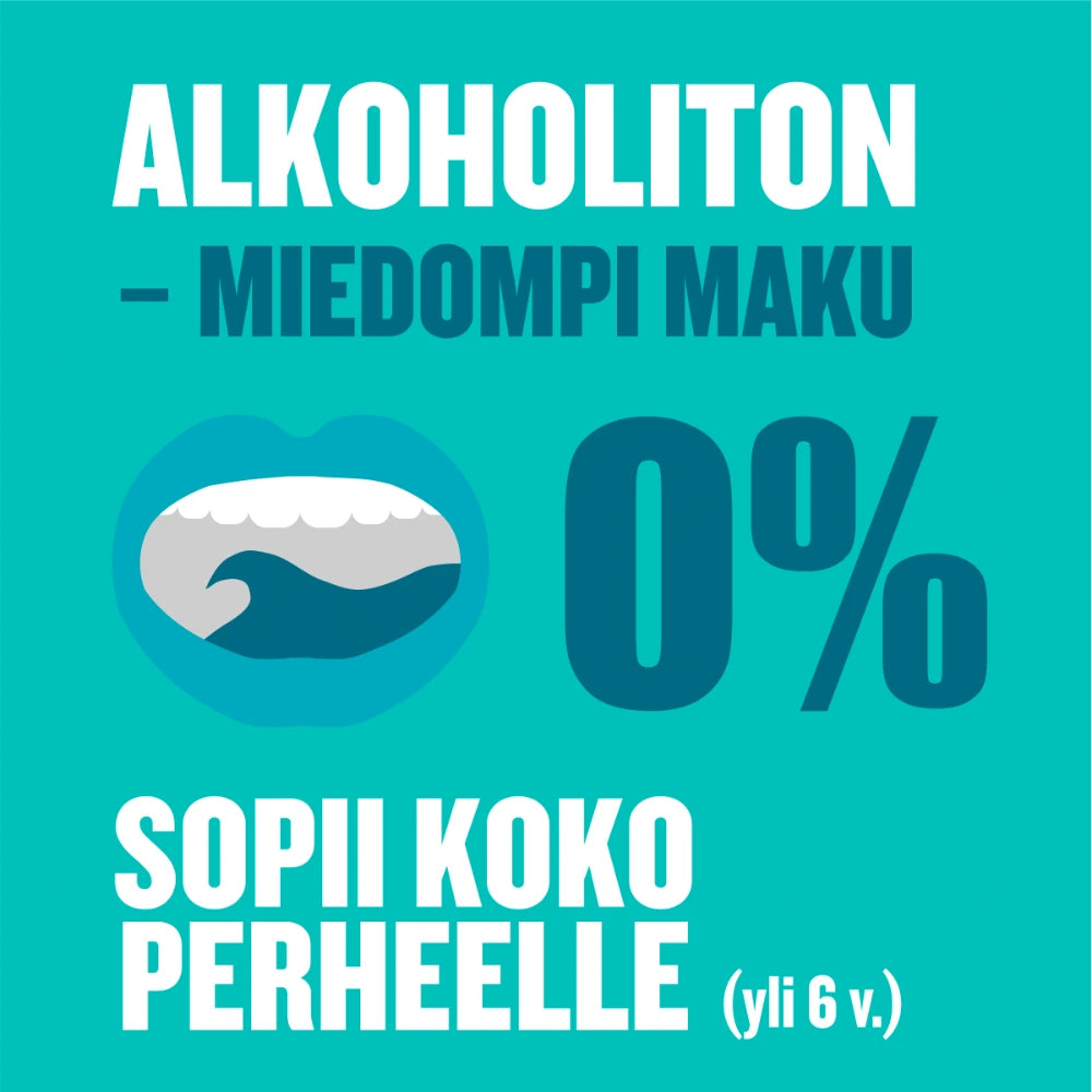 LISTERINE Cool Mint Milder Taste suuvesi alkoholiton miedompi maku