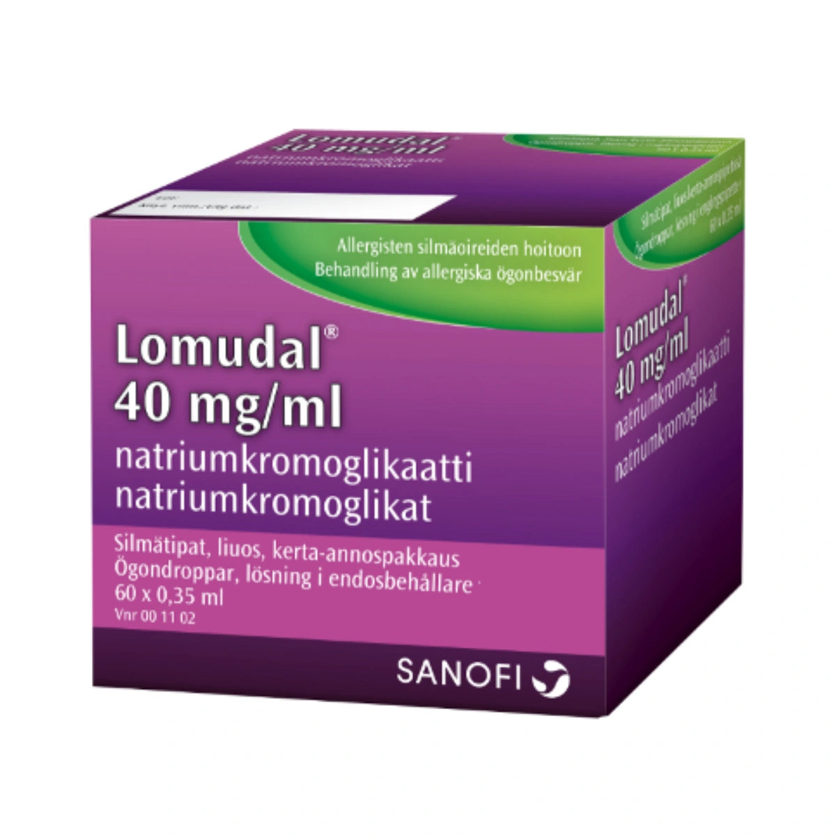 LOMUDAL 40 mg/ml silmätipat, liuos, kerta-annospakkaus 60x0,35 ml