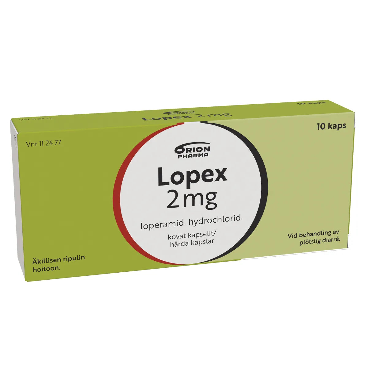 LOPEX 2 mg kapseli, kova 10 kpl äkillisen ripulin hoitoon