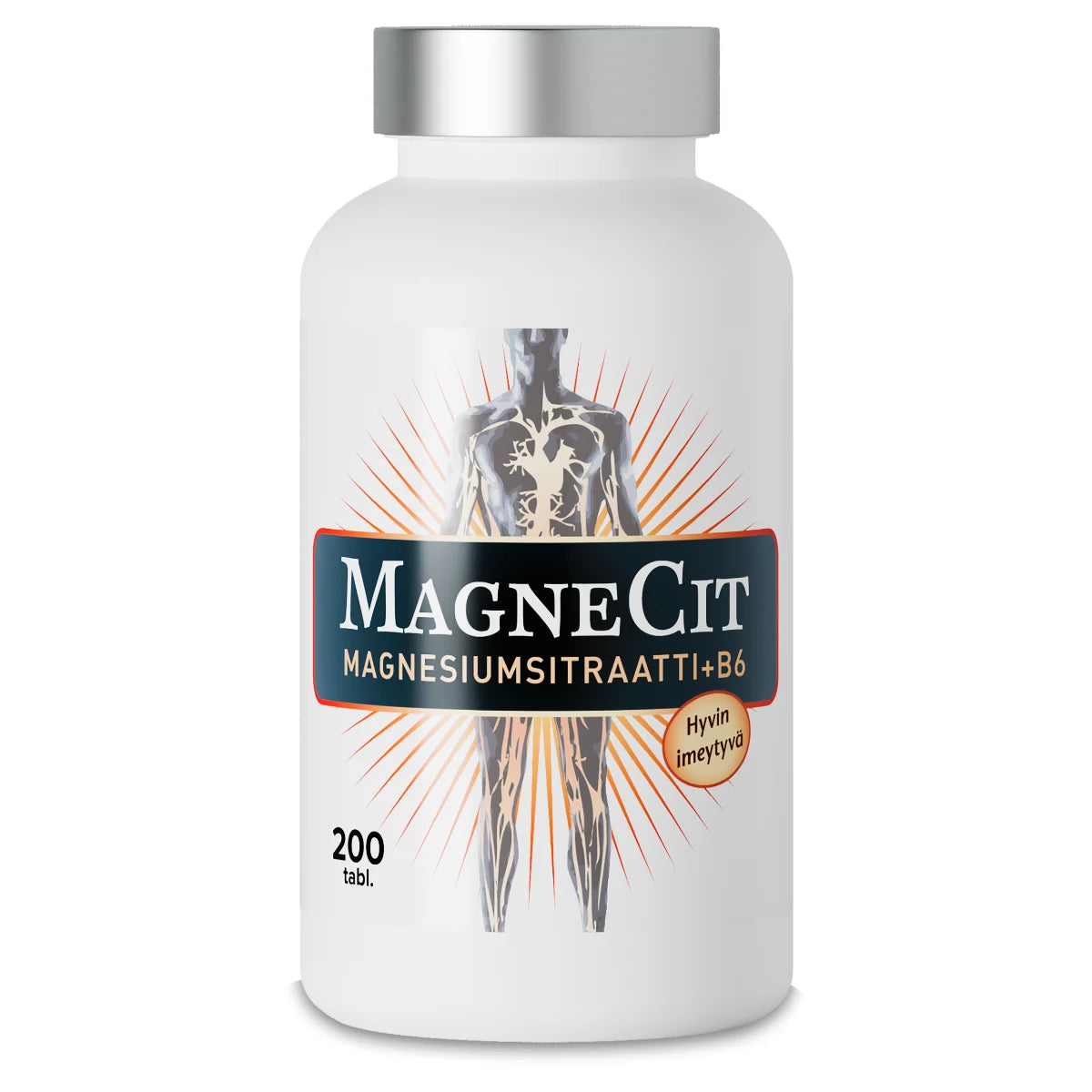 MAGNECIT Magnesiumsitraatti + B6 tabletti 200 kpl