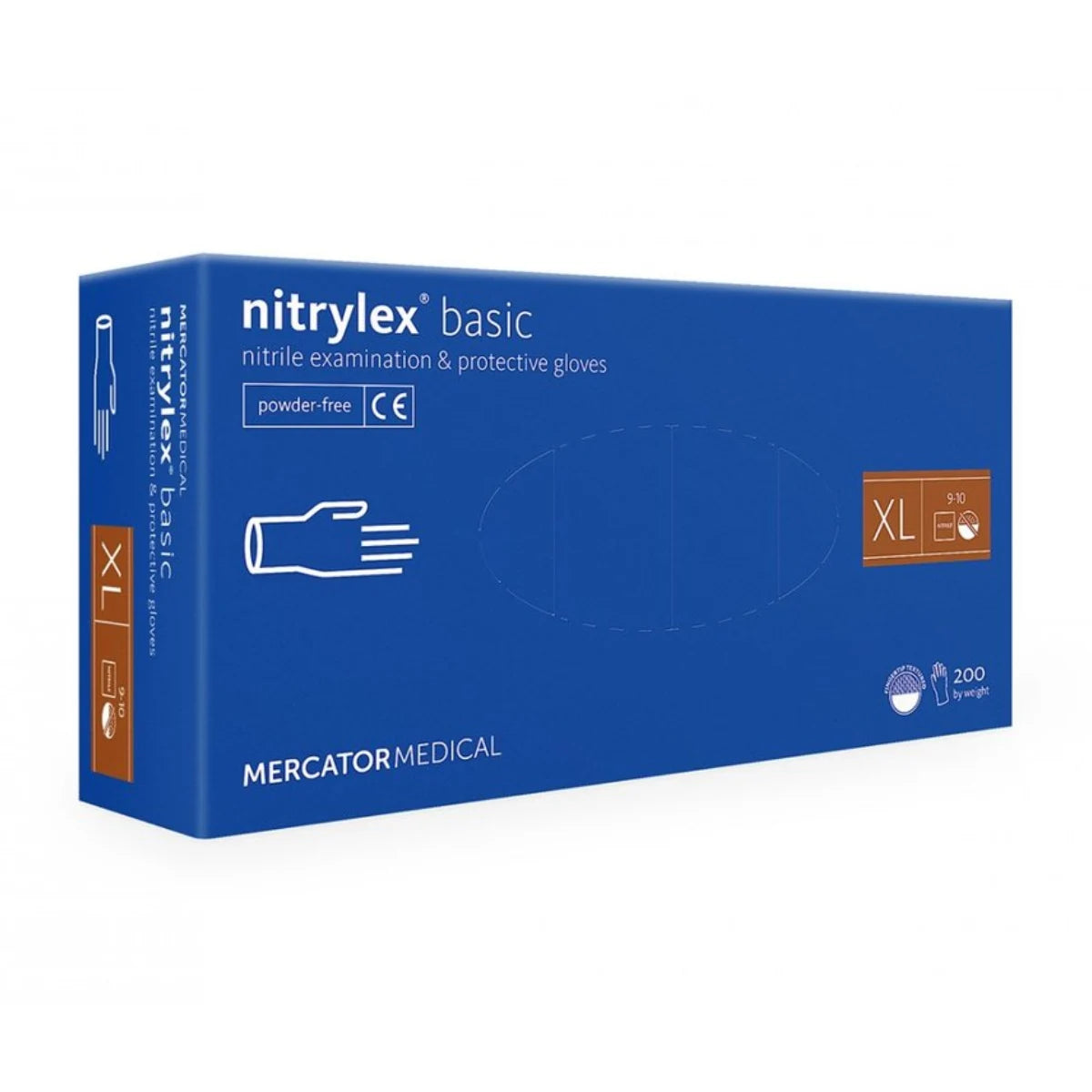 Mercator Nitrylex Basic Nitriilikäsine XL 100 kpl suojakäsine esimerkiksi ruoan laittoon tai siivoukseen