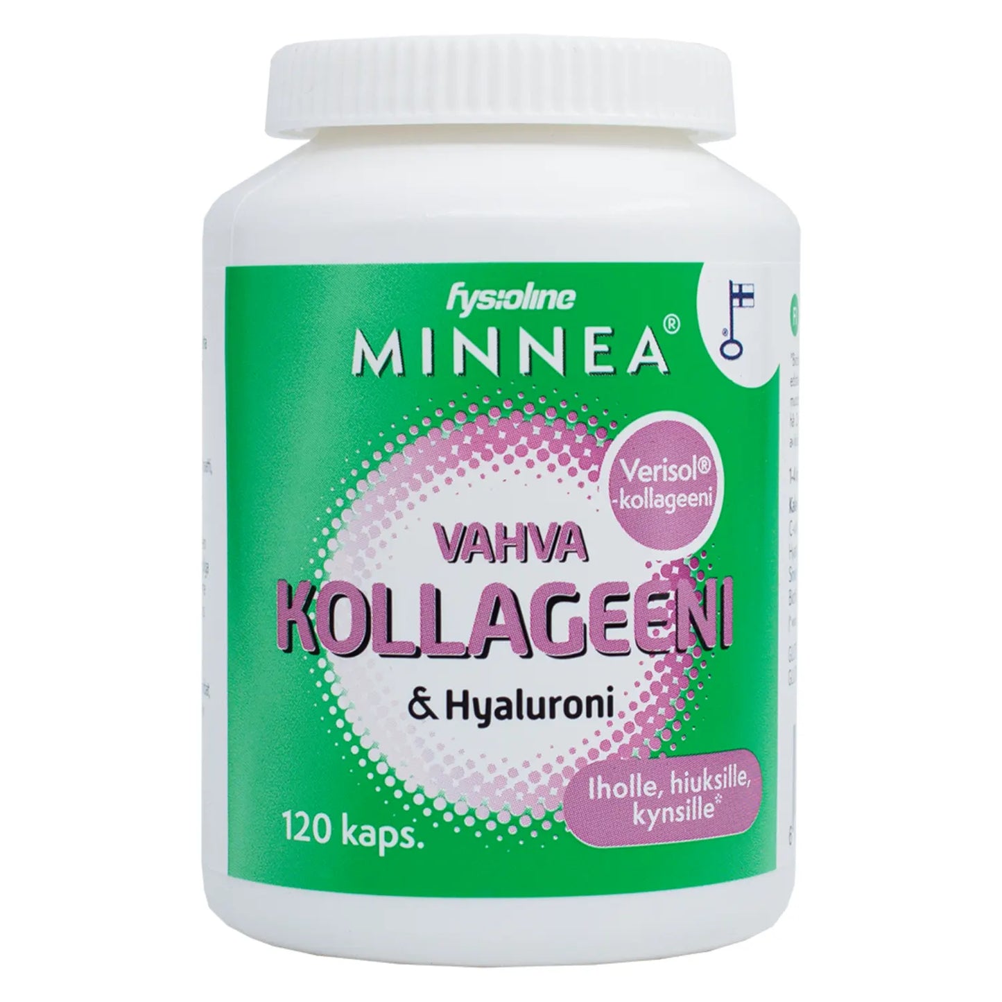 Minnea Kollageeni + Hyaluroni 120 kaps ravintolisä iholle, hiuksille ja kynsille
