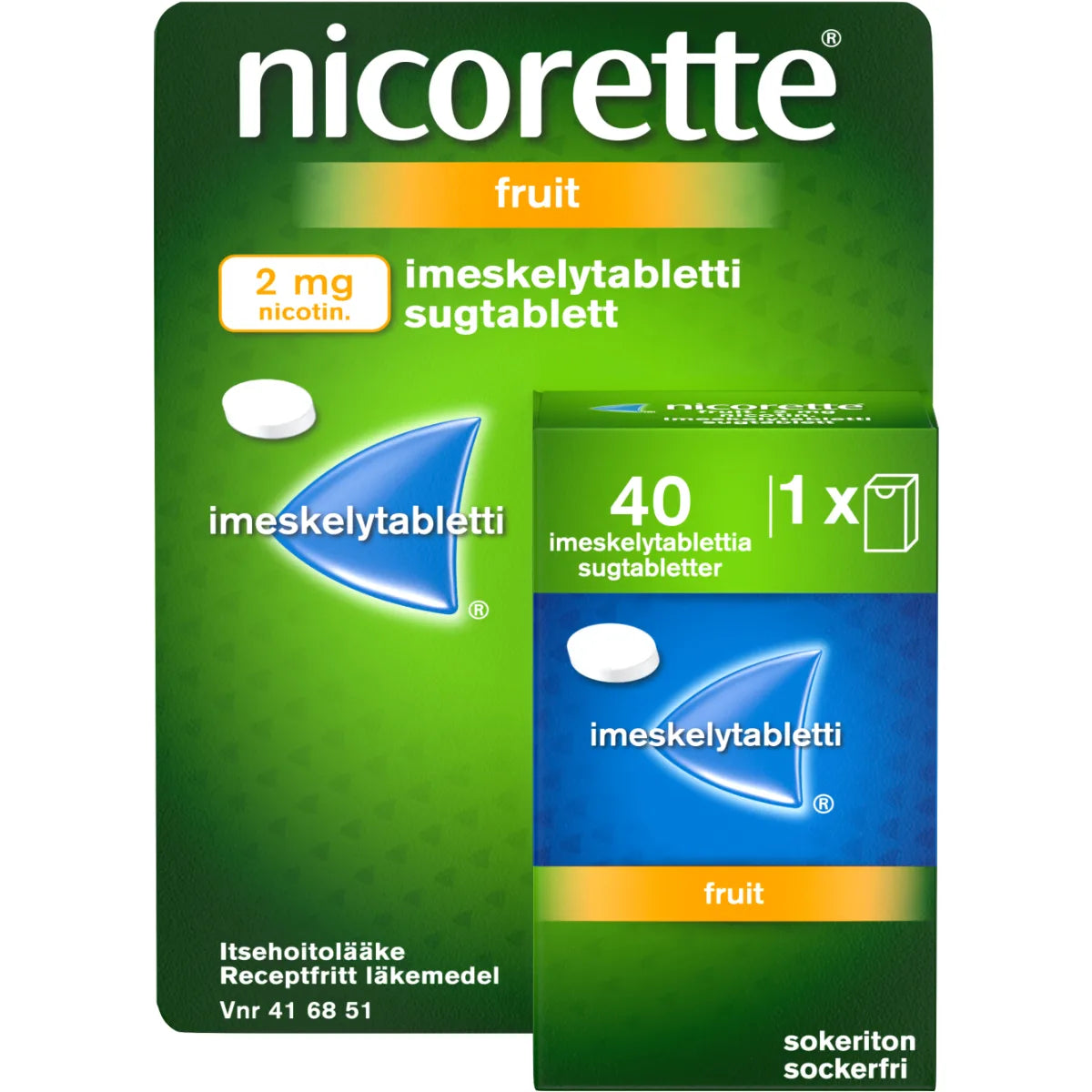 Nicorette Fruit imeskelytabletti 2 mg 40 kpl