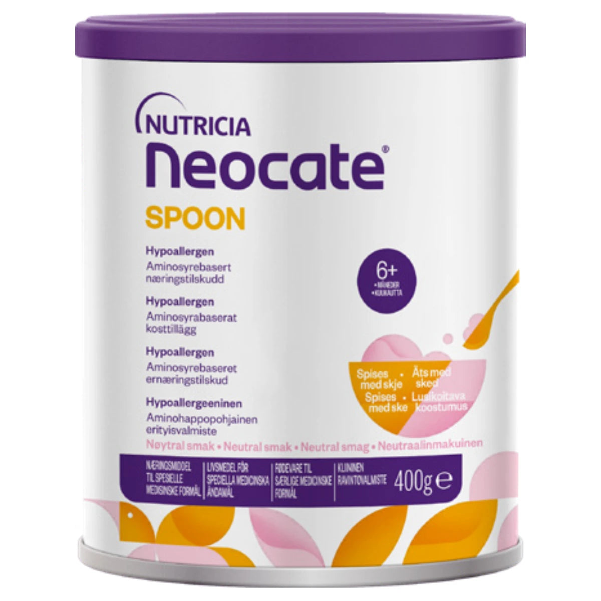 NEOCATE Spoon jauhe 400 g lusikoitava hypoallergeeninen aminohappopohjainen erityisvalmiste