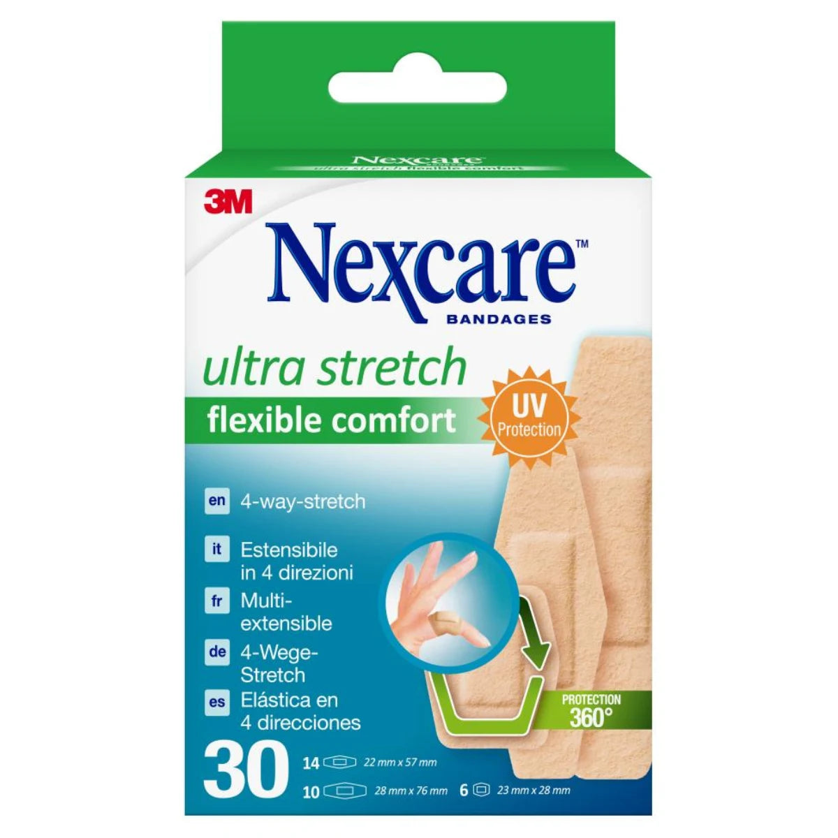 NEXCARE Flexible Comfort Ultra Strech laastari valikoima 30 kpl