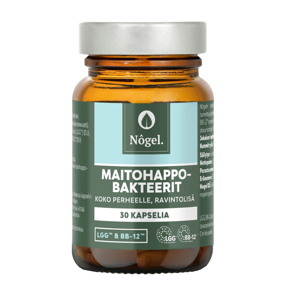 Nogel Maitohappobakteerit LGG, BB12 30 kaps