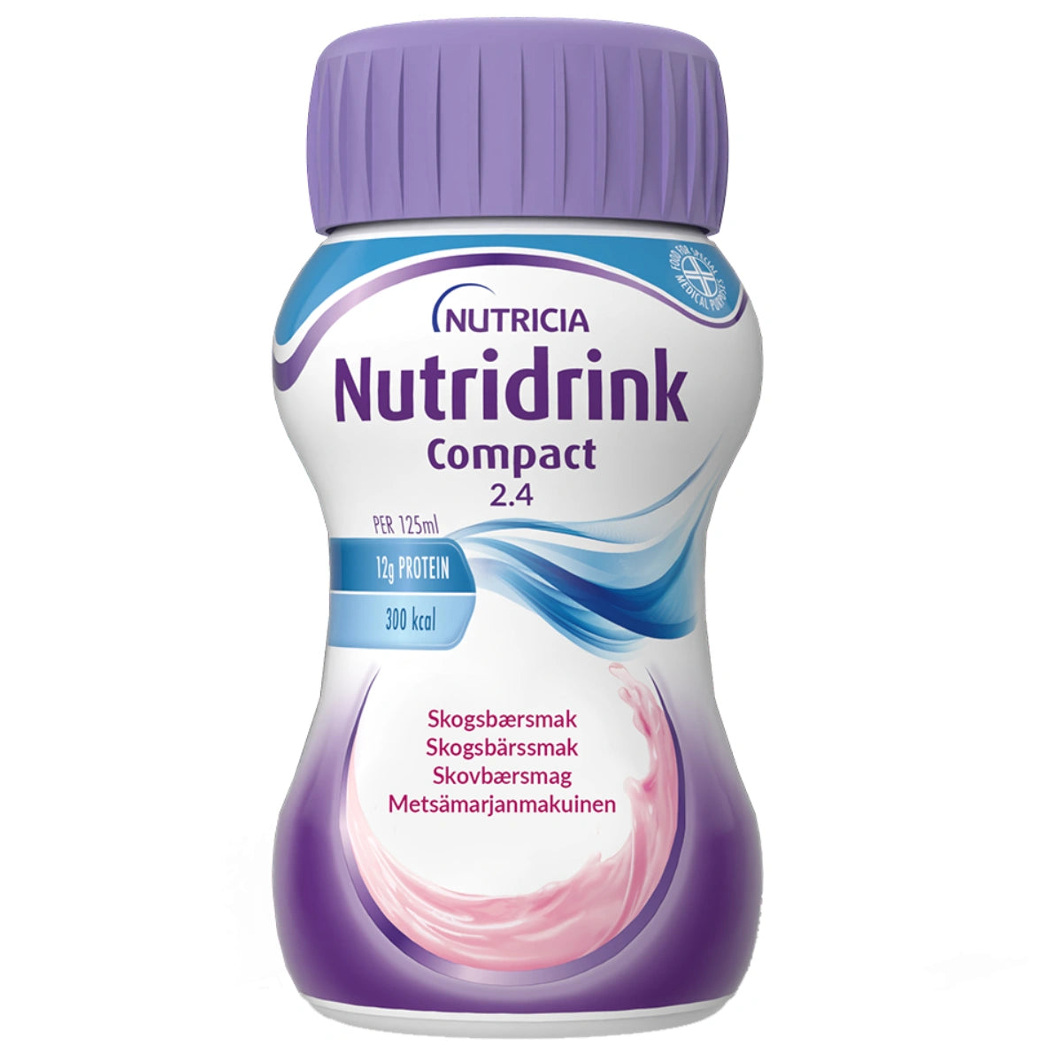 Nutridrink Compact metsämarja 4x125 ml pirtelömäinen täydennysravintojuoma