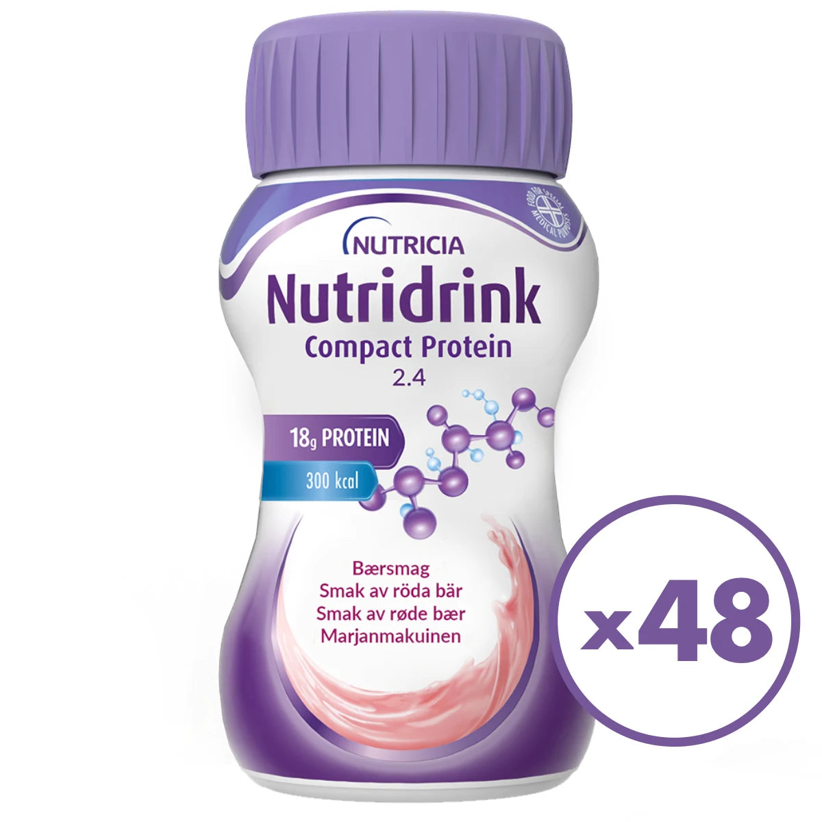 NUTRIDRINK Compact Protein marjanmakuinen 48 pulloa