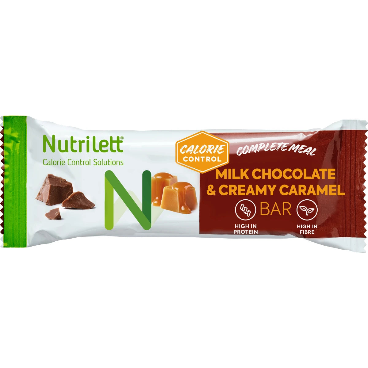 Nutrilett Milk Chocolate & Creamy Caramel 60 g – suklaa-kinuskinen ateriankorvikepatukka