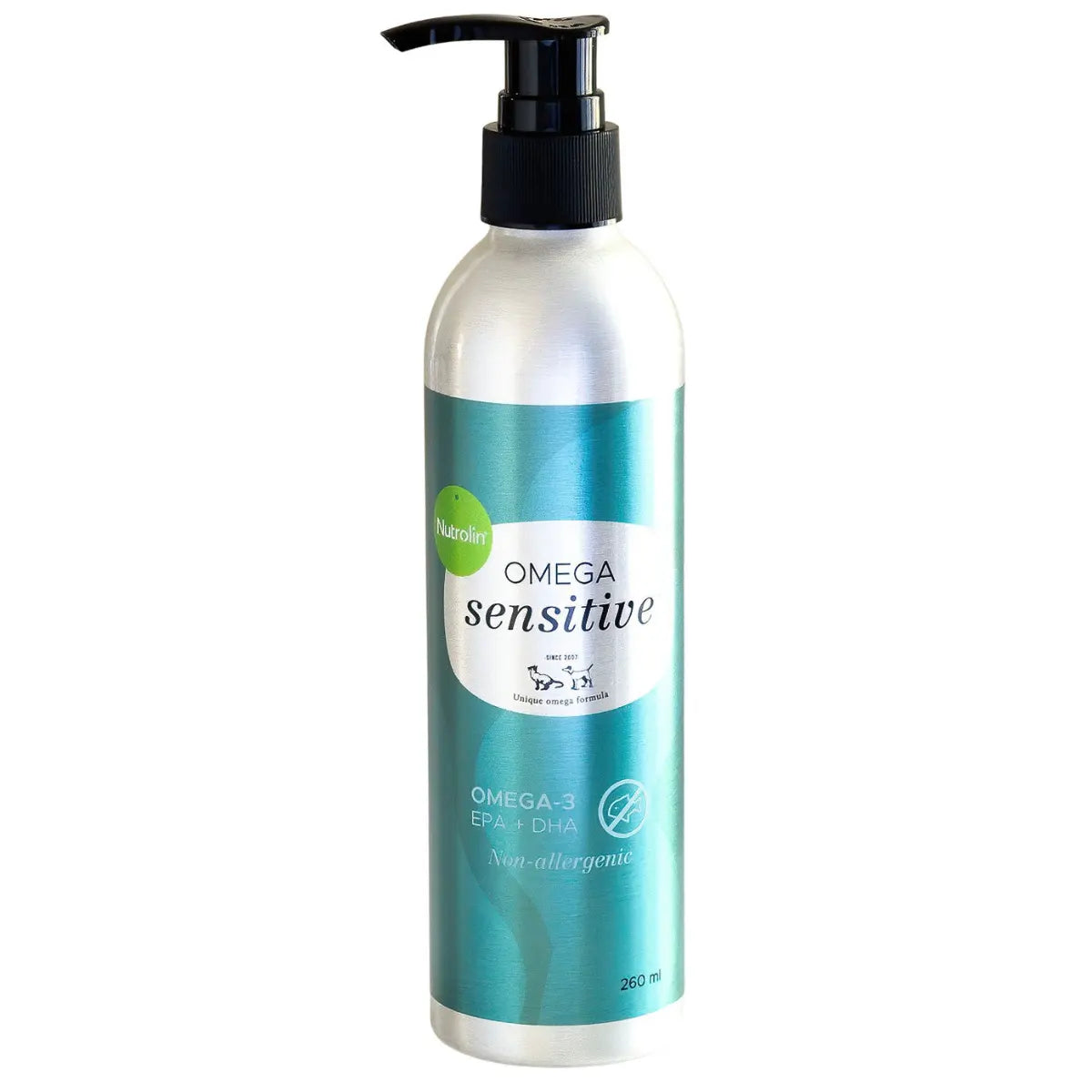 Nutrolin® Omega Sensitive™ – Omega-3-öljy lemmikeille, joilla on kala-allergia