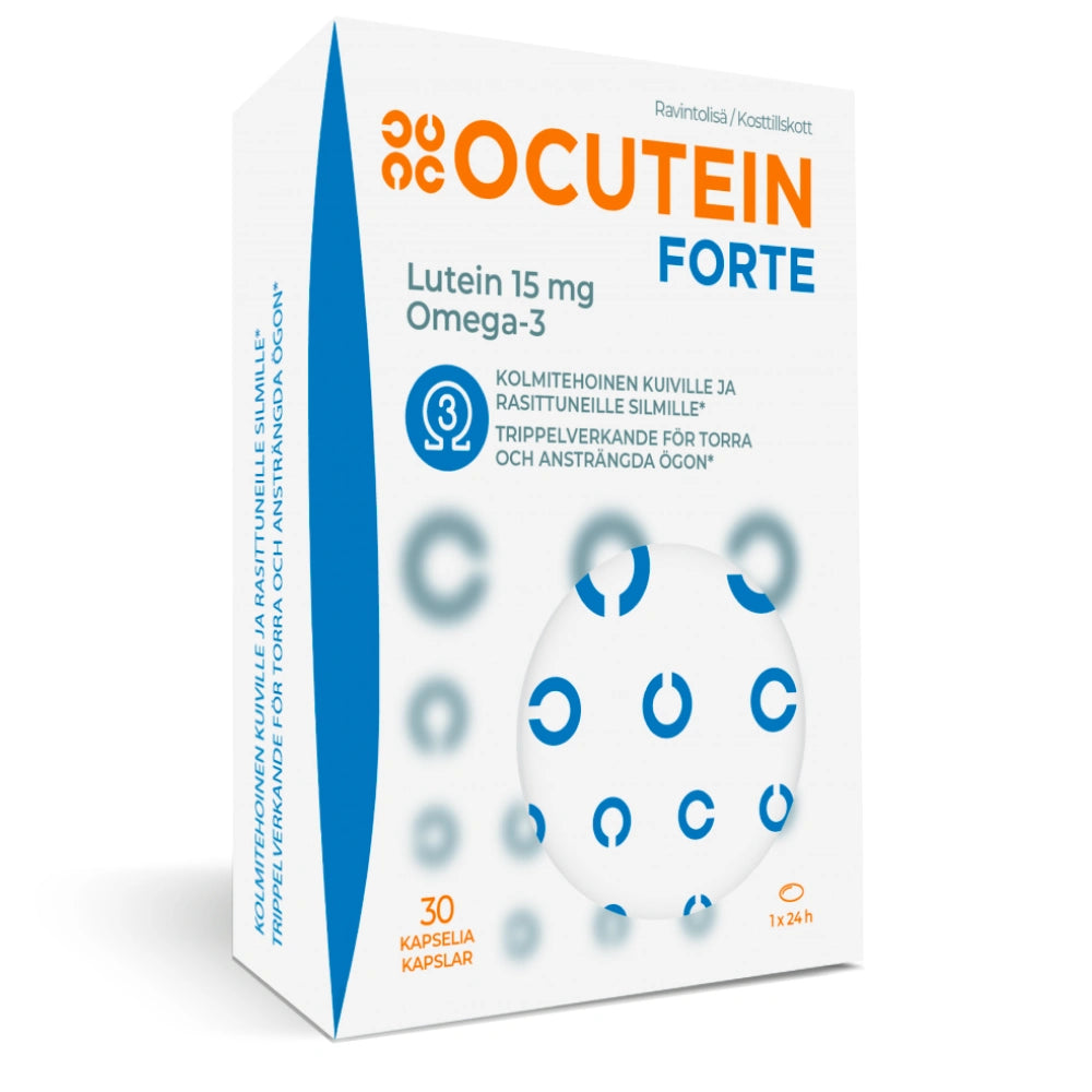 OCUTEIN Forte ravintolisä kuiville ja rasittuneille silmille 30 kapselia