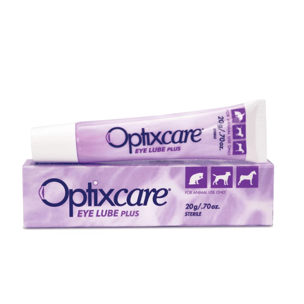 OPTIXCARE Eye Lube Plus silmägeeli eläimille 20 g eläinten silmien kosteutukseen