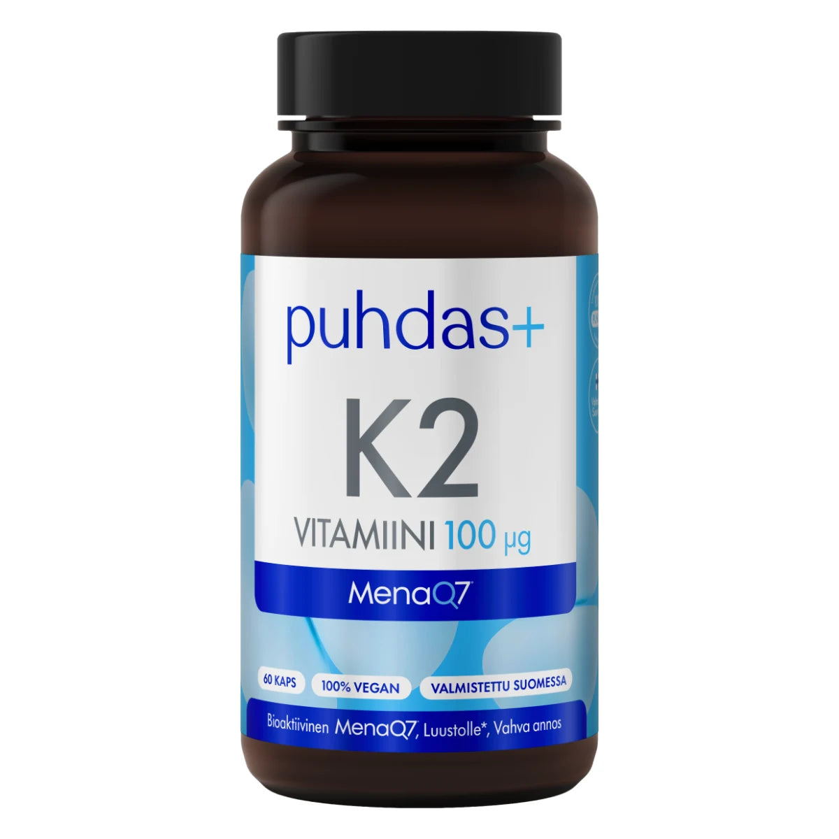 PUHDAS+ K2-vitamiini 100 µg kapseli 60 kpl