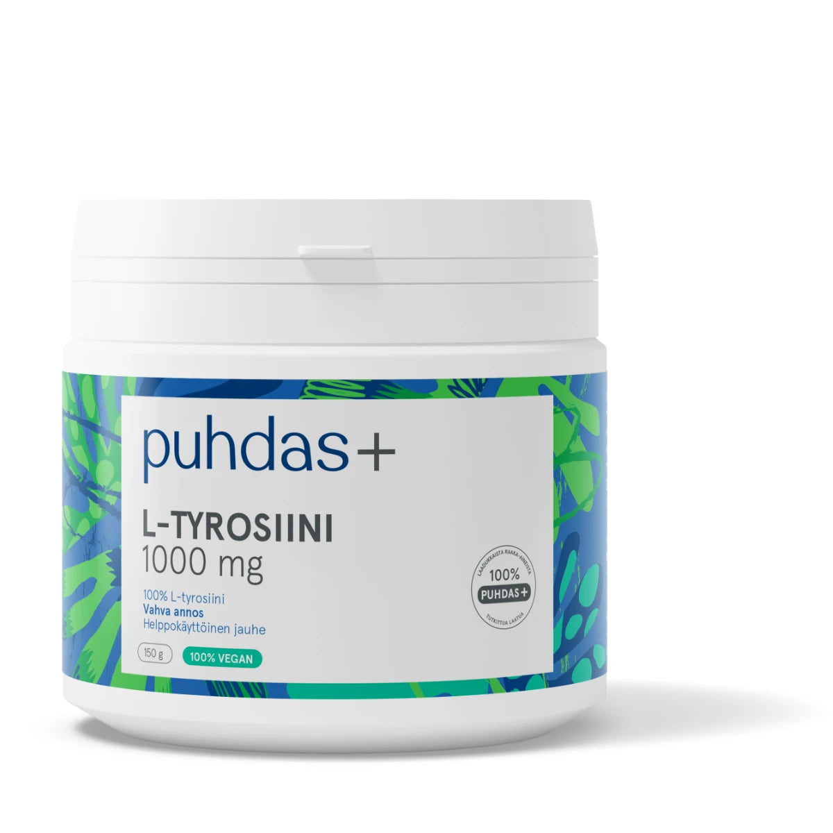 Puhdas+ L-tyrosiini vegaaninen jauhe