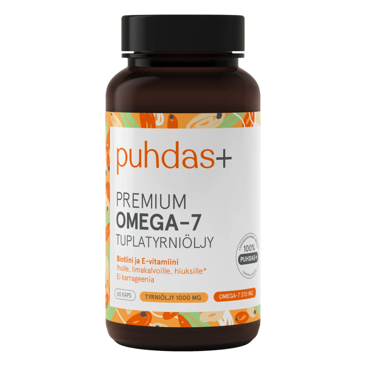 PUHDAS+ Premium Omega-7 kapseli 60 kpl